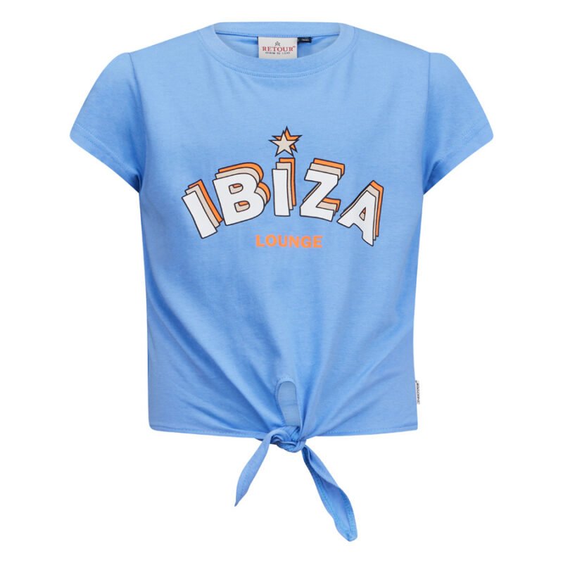 Retour Jeans Meisjes t-shirt - Idorra - Corn bloemen blauw Retour Jeans Meisjes t-shirt - Idorra - Corn bloemen blauw65% Polyester