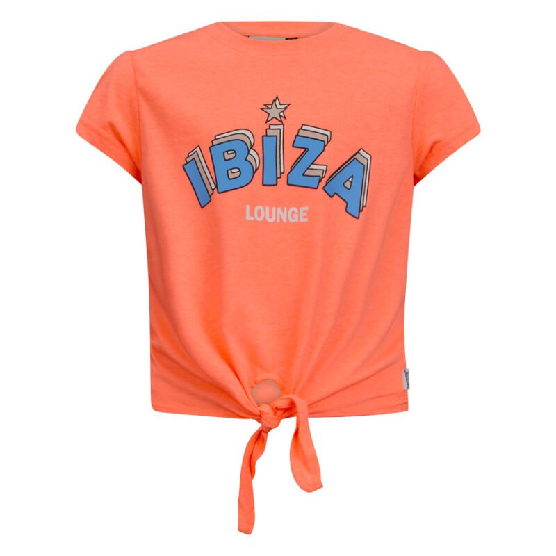 Retour Jeans Meisjes t-shirt - Idorra - Neon koraal Retour Jeans Meisjes t-shirt - Idorra - Neon koraal65% Polyester