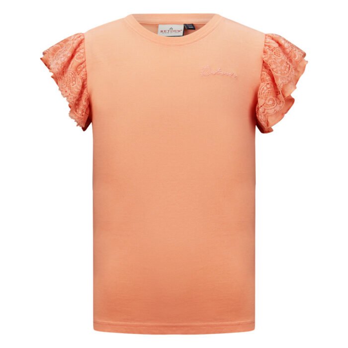 Retour Jeans Meisjes t-shirt - Merle - Perzik Retour Jeans Meisjes t-shirt - Merle - Perzik50%cotton 50%vis
