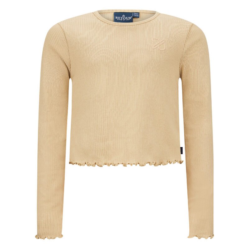 Retour Jeans Meisjes t-shirt - Pebbles - Warm zand Retour Jeans Meisjes t-shirt - Pebbles - Warm zandMateriaal 95% Cotton