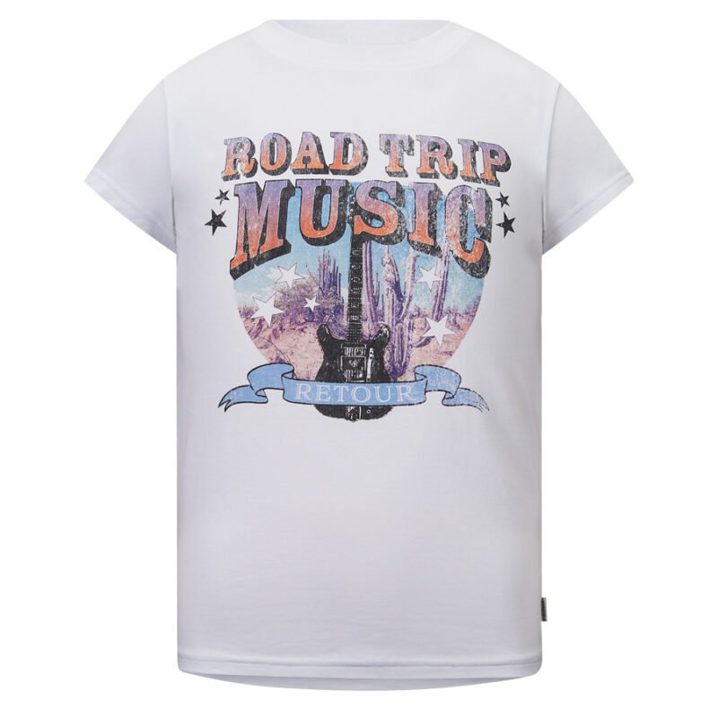 Retour Jeans Meisjes t-shirt - Terry - Wit Retour Jeans Meisjes t-shirt - Terry - Wit95% cotton 5% elasthane