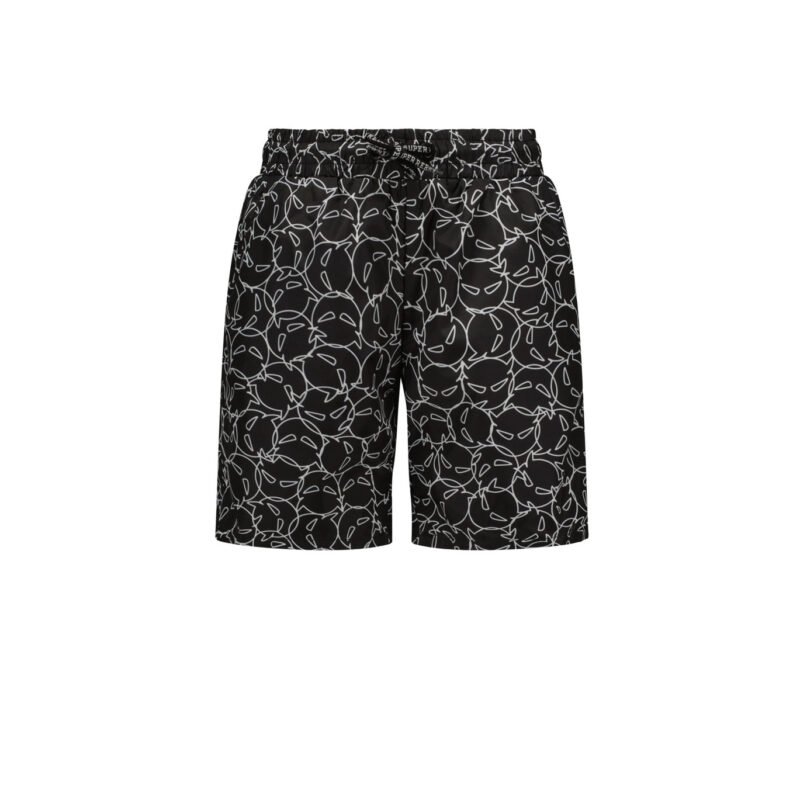 SUPERREBEL Jongens zwembroek AOP - Bay - Zwart/wit AOP SUPERREBEL Jongens zwembroek AOP - Bay - Zwart/wit AOP100% RPE