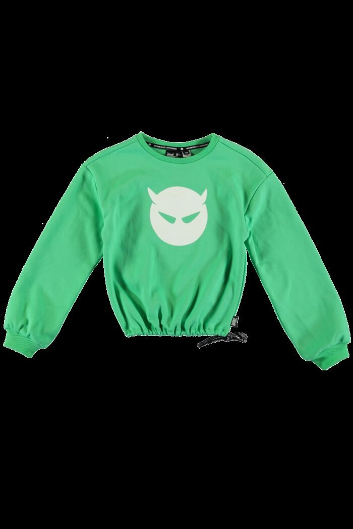 SUPERREBEL Meisjes sweater Catalina - Fluo mint SUPERREBEL Meisjes sweater Catalina - Fluo mint75% organic cotton 25% polyest