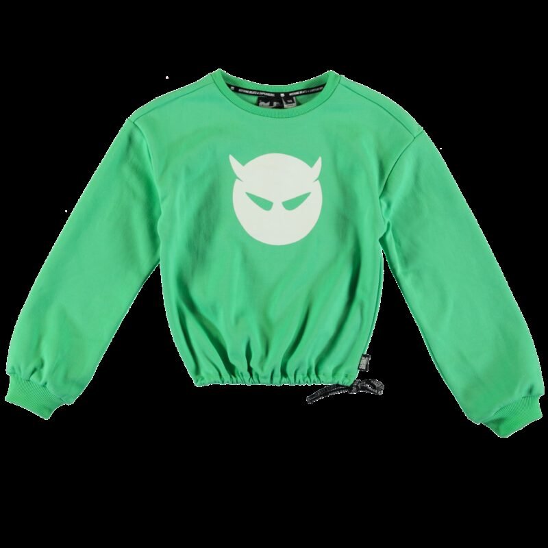 SUPERREBEL Meisjes sweater Catalina - Fluo mint SUPERREBEL Meisjes sweater Catalina - Fluo mint75% organic cotton 25% polyest