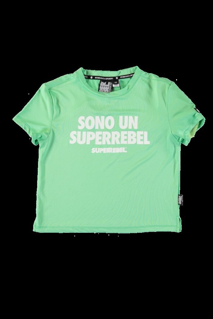 SUPERREBEL Meisjes t-shirt Benica - Fluo mint SUPERREBEL Meisjes t-shirt Benica - Fluo mint95% recycle polyester 5% elast