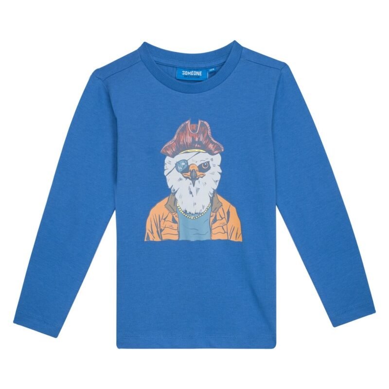 Someone Jongens t-shirt LS - Blauw Someone Jongens t-shirt LS - BlauwMateriaal 100% Combed Cotton