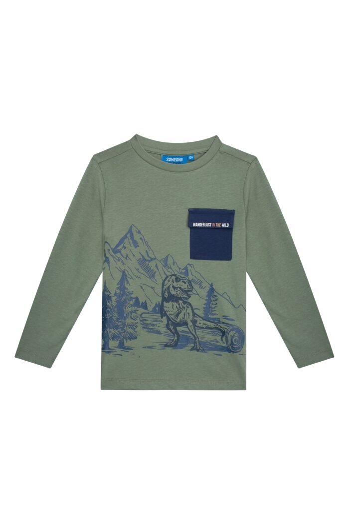 Someone Jongens t-shirt LS - Licht khaki groen Someone Jongens t-shirt LS - Licht khaki groenMateriaal 100% Combed Cotton