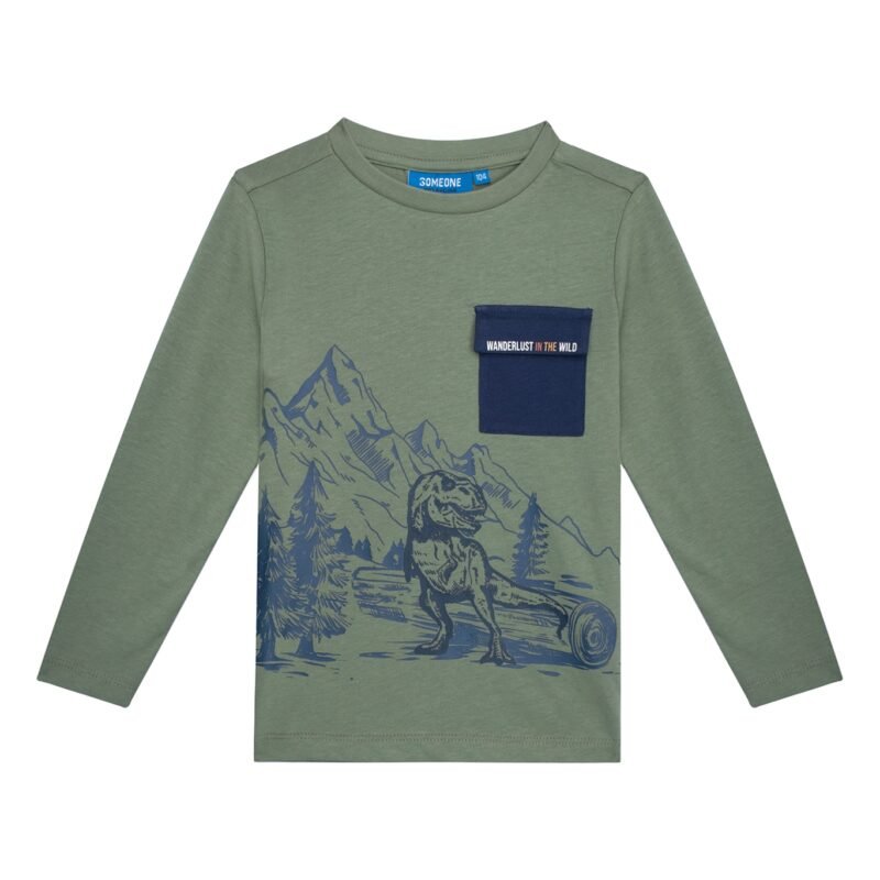 Someone Jongens t-shirt LS - Licht khaki groen Someone Jongens t-shirt LS - Licht khaki groenMateriaal 100% Combed Cotton