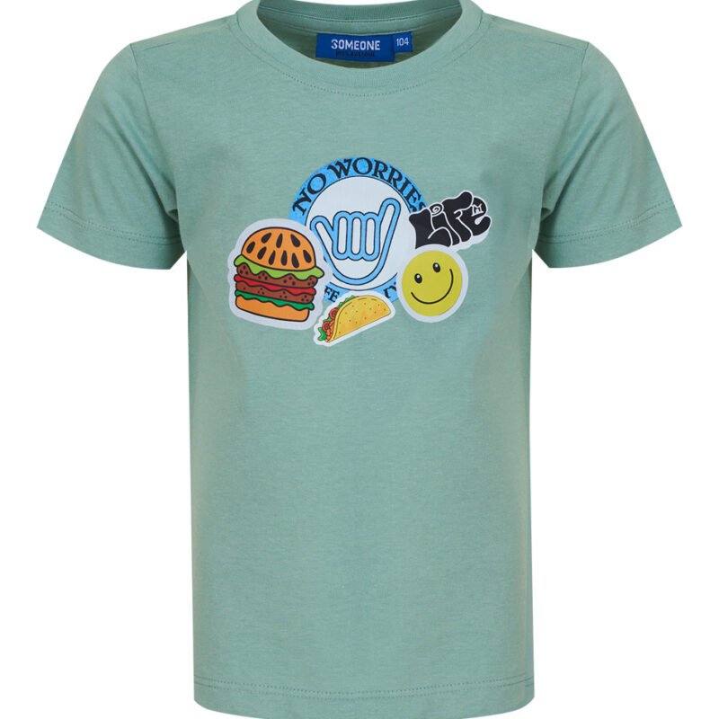 Someone Jongens t-shirt - Polaroid-SB-02-B - Licht khaki groen Someone Jongens t-shirt - Polaroid-SB-02-B - Licht khaki groenMateriaal 100% Combed Cotton