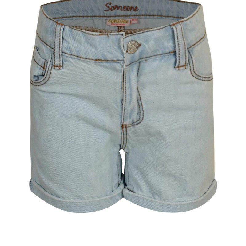 Someone Meisjes jeans short - Livia-SG-30-F - Zacht blauw denim Someone Meisjes jeans short - Livia-SG-30-F - Zacht blauw denimMateriaal 100% Cotton