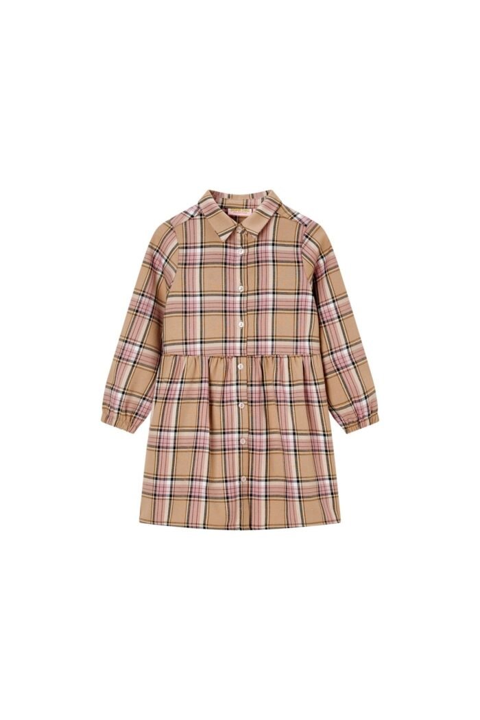 Someone Meisjes jurk - Donker beige Someone Meisjes jurk - Donker beigeMateriaal 97% Polyester