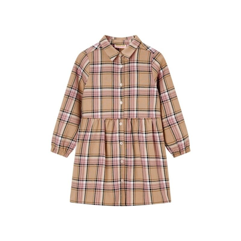 Someone Meisjes jurk - Donker beige Someone Meisjes jurk - Donker beigeMateriaal 97% Polyester