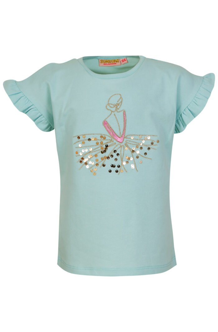 Someone Meisjes t-shirt - Anais-SG-02-C - Licht aqua blauw Someone Meisjes t-shirt - Anais-SG-02-C - Licht aqua blauwMateriaal 95%Com Cott