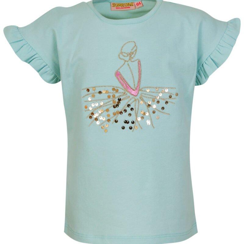 Someone Meisjes t-shirt - Anais-SG-02-C - Licht aqua blauw Someone Meisjes t-shirt - Anais-SG-02-C - Licht aqua blauwMateriaal 95%Com Cott