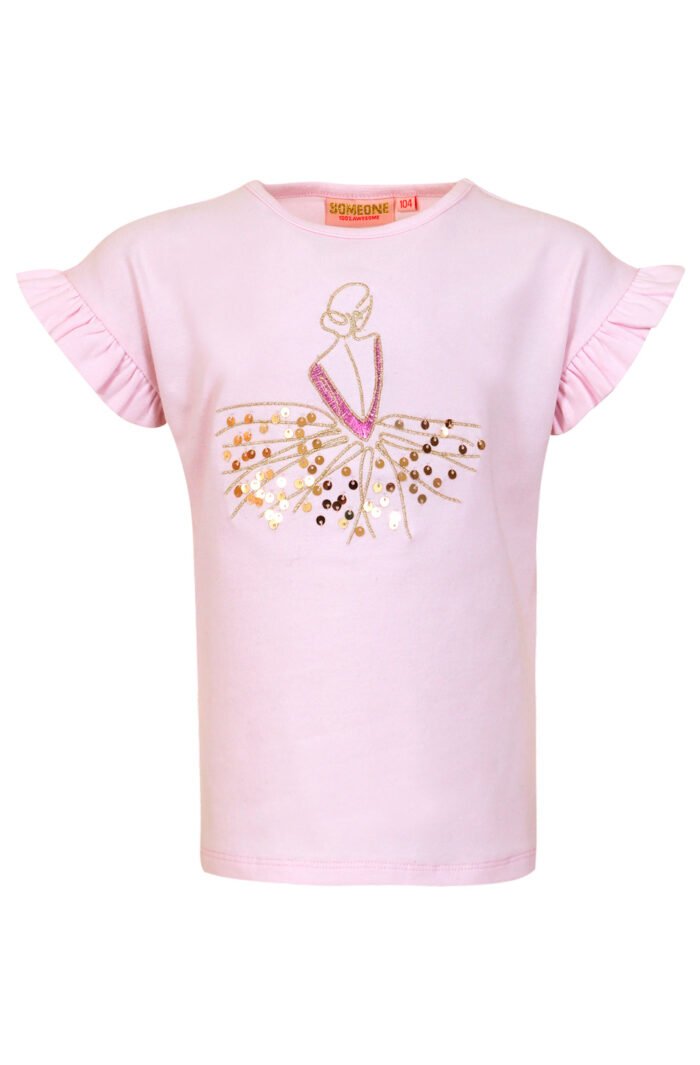 Someone Meisjes t-shirt - Anais-SG-02-C - Zacht roze Someone Meisjes t-shirt - Anais-SG-02-C - Zacht rozeMateriaal 95%Com Cott