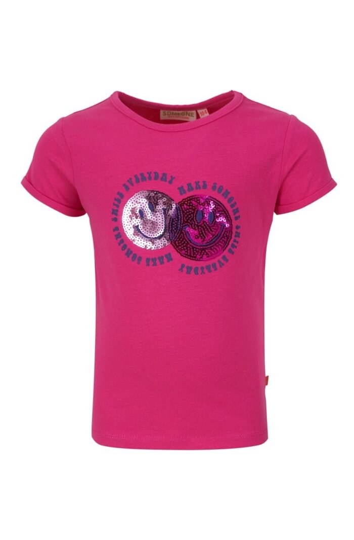 Someone Meisjes t-shirt - Coeur-SG-02-B - Donker roze Someone Meisjes t-shirt - Coeur-SG-02-B - Donker rozeMateriaal 95%Com Cott