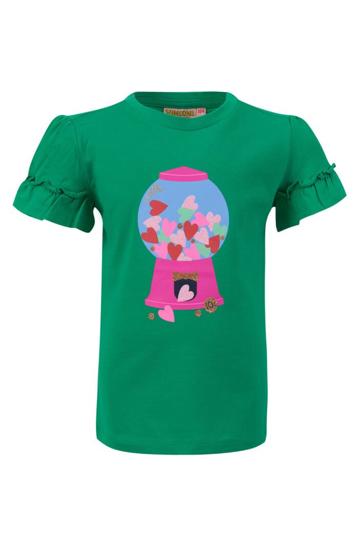 Someone Meisjes t-shirt - Gummie-SG-02-C - Groen Someone Meisjes t-shirt - Gummie-SG-02-C - GroenMateriaal 95%Com Cott
