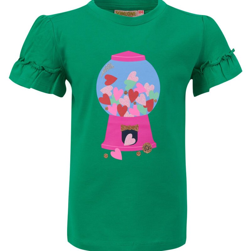 Someone Meisjes t-shirt - Gummie-SG-02-C - Groen Someone Meisjes t-shirt - Gummie-SG-02-C - GroenMateriaal 95%Com Cott