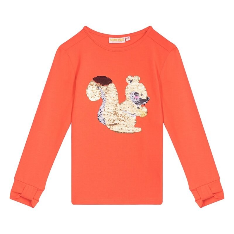 Someone Meisjes t-shirt LS - Rood Someone Meisjes t-shirt LS - RoodMateriaal 95% Cotton