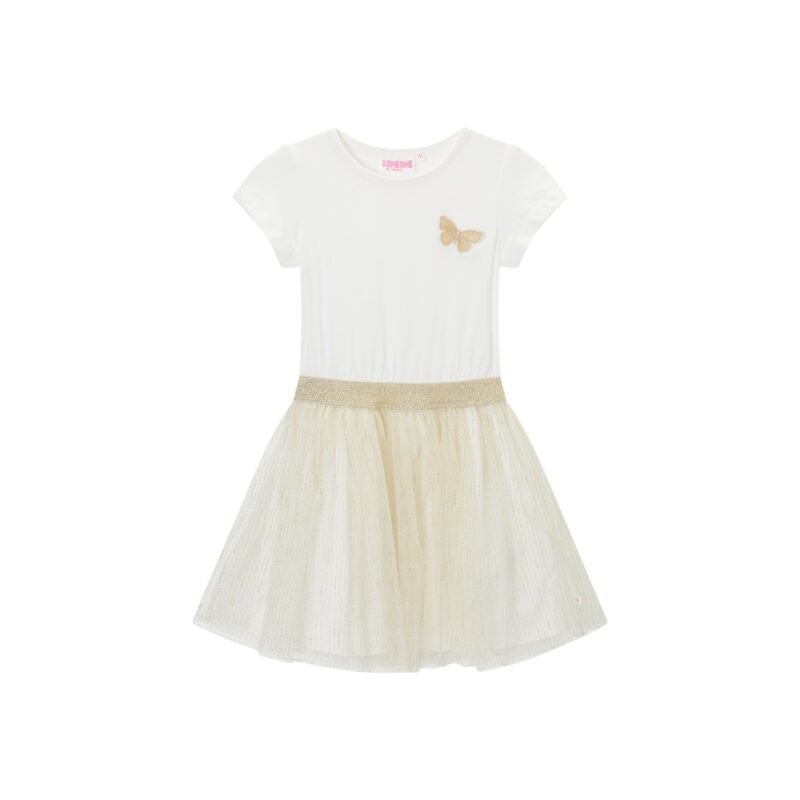 Someone Zomer jurk meisjes - ecru - amina Someone Zomer jurk meisjes - ecru - aminaMateriaal 95% combed katoen