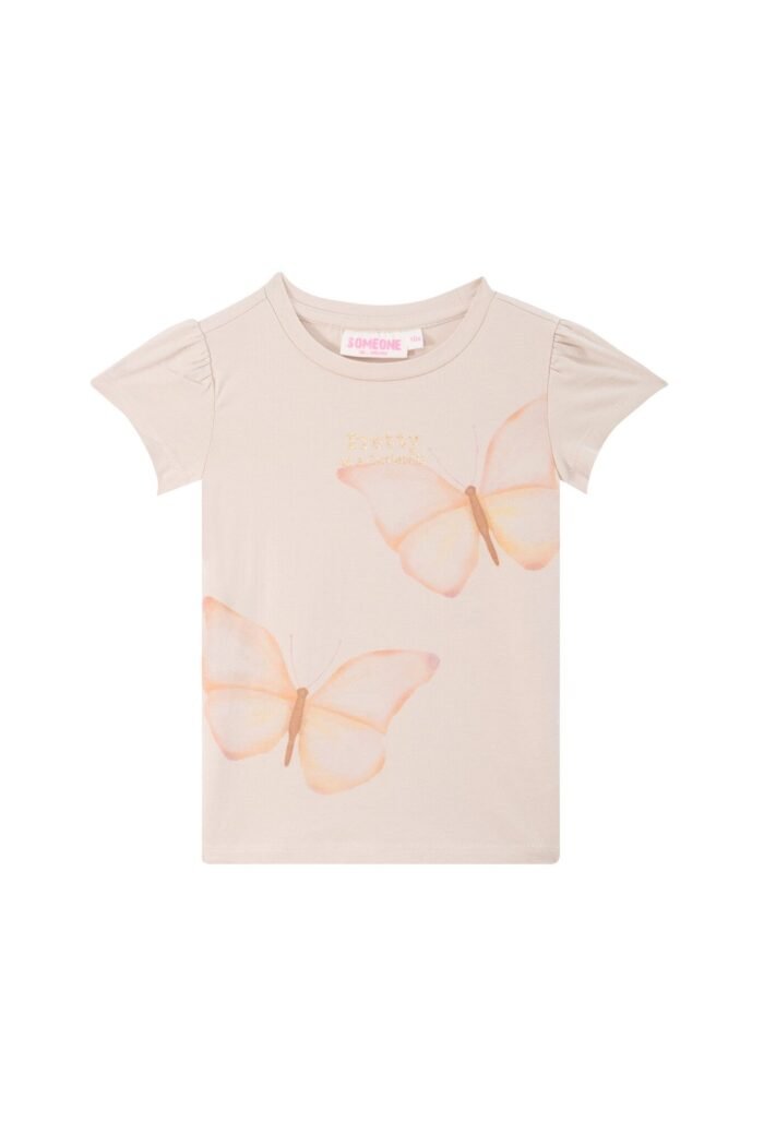 Someone Zomer t-shirt meisjes - beige - amina Someone Zomer t-shirt meisjes - beige - aminaMateriaal 95% combed katoen