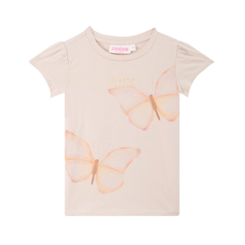 Someone Zomer t-shirt meisjes - beige - amina Someone Zomer t-shirt meisjes - beige - aminaMateriaal 95% combed katoen