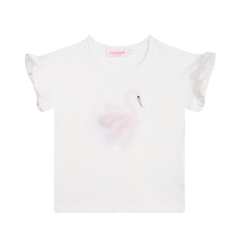 Someone Zomer t-shirt meisjes - ecru - amanda Someone Zomer t-shirt meisjes - ecru - amandaMateriaal 95% combed katoen
