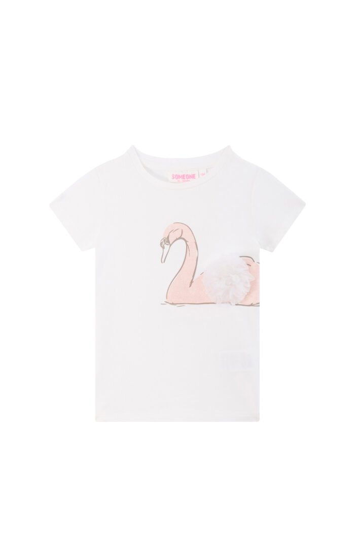 Someone Zomer t-shirt meisjes - ecru - amanda B Someone Zomer t-shirt meisjes - ecru - amanda BMateriaal 95% combed katoen