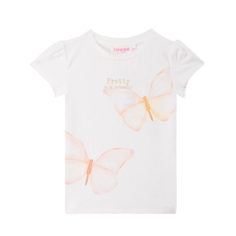Someone Zomer t-shirt meisjes - ecru - amina Someone Zomer t-shirt meisjes - ecru - aminaMateriaal 95% combed katoen