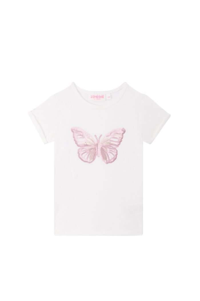 Someone Zomer t-shirt meisjes - ecru - amina Someone Zomer t-shirt meisjes - ecru - aminaMateriaal 95% combed katoen