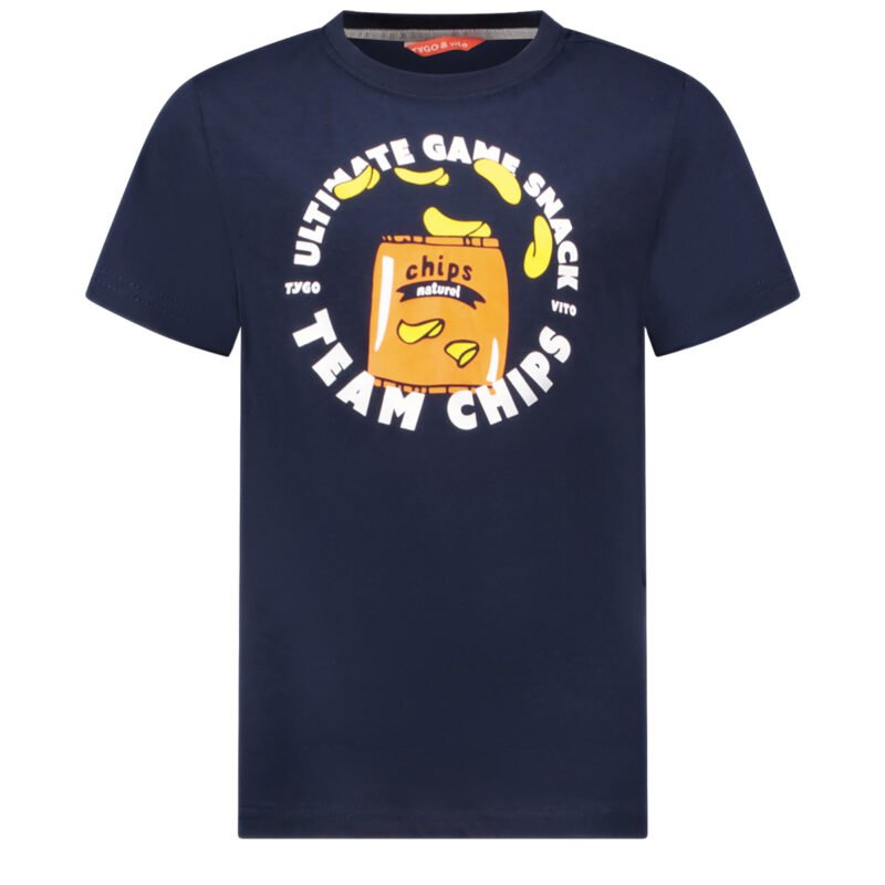 Tygo & Vito Jongens t-shirt - Jaimy - Navy blauw TYGO&vito Jongens t-shirt - Jaimy - Navy blauwMateriaal 95% CMIA