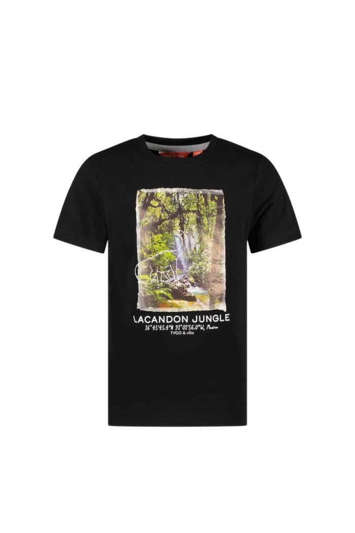 Tygo & Vito Jongens t-shirt - John - Zwart TYGO&vito Jongens t-shirt - John - ZwartMateriaal 95% CMIA