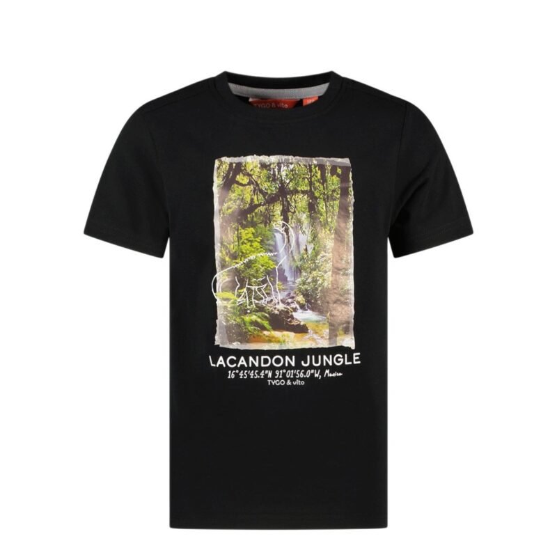 Tygo & Vito Jongens t-shirt - John - Zwart TYGO&vito Jongens t-shirt - John - ZwartMateriaal 95% CMIA