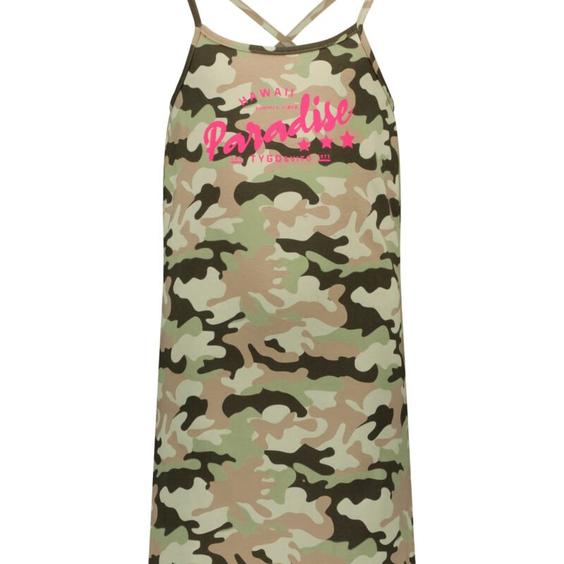 Tygo & Vito Meisjes jurk camo AOP - Army Tygo & Vito Meisjes jurk camo AOP - ArmySJ 160gsm 95% CMIA cotton