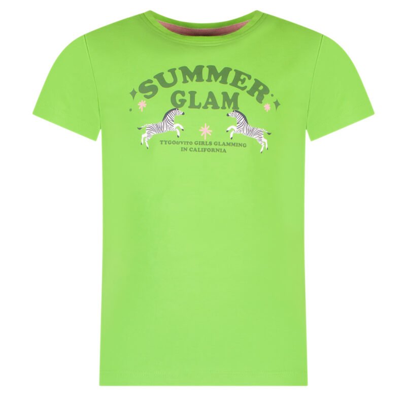 Tygo & Vito Meisjes t-shirt - Jayla - Fris groen TYGO&vito Meisjes t-shirt - Jayla - Fris groenMateriaal 95% CMIA