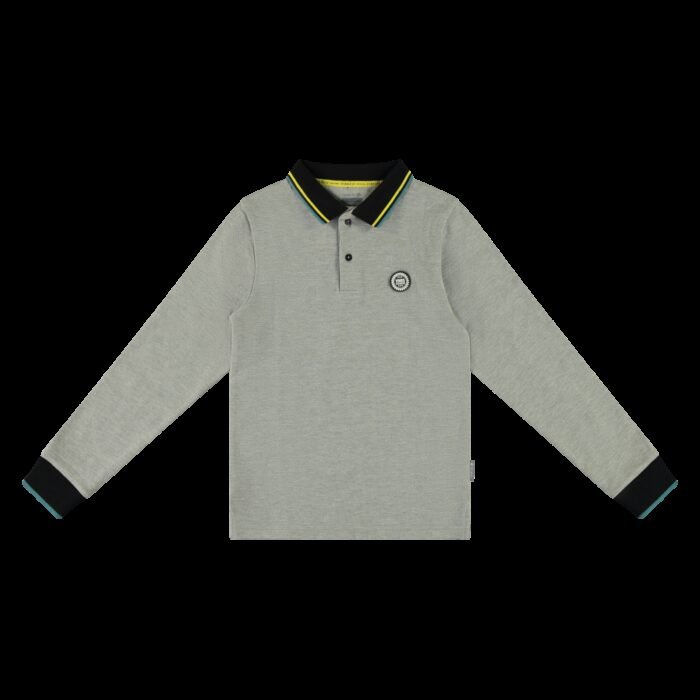 Vinrose Jongens polo shirt - Grijs melange Vinrose Jongens polo shirt - Grijs melangeMateriaal