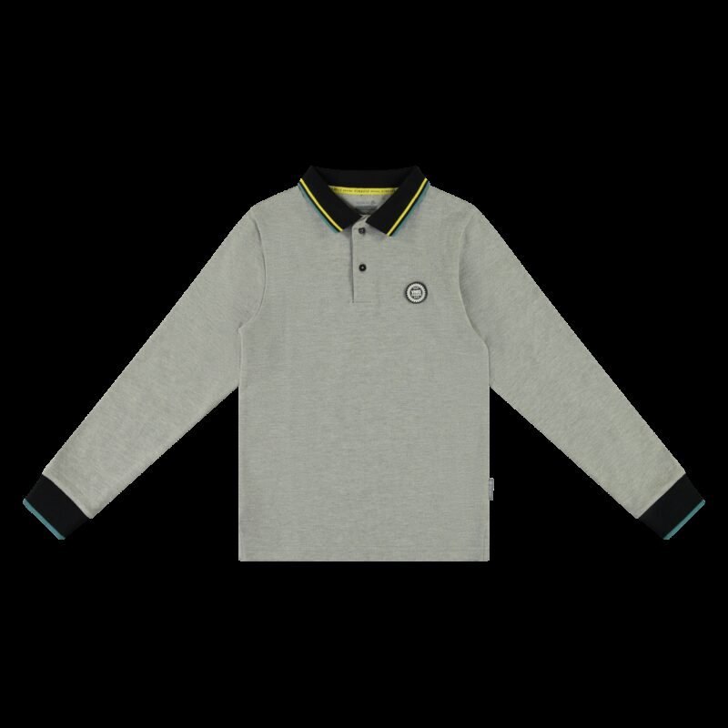 Vinrose Jongens polo shirt - Grijs melange Vinrose Jongens polo shirt - Grijs melangeMateriaal