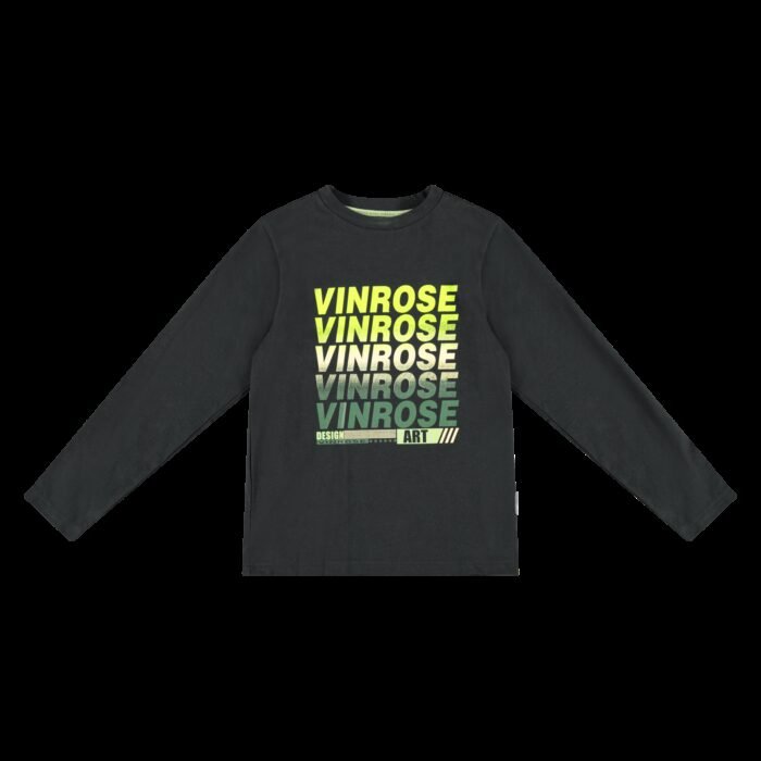 Vinrose Jongens shirt - Zwart Vinrose Jongens shirt - ZwartMateriaal