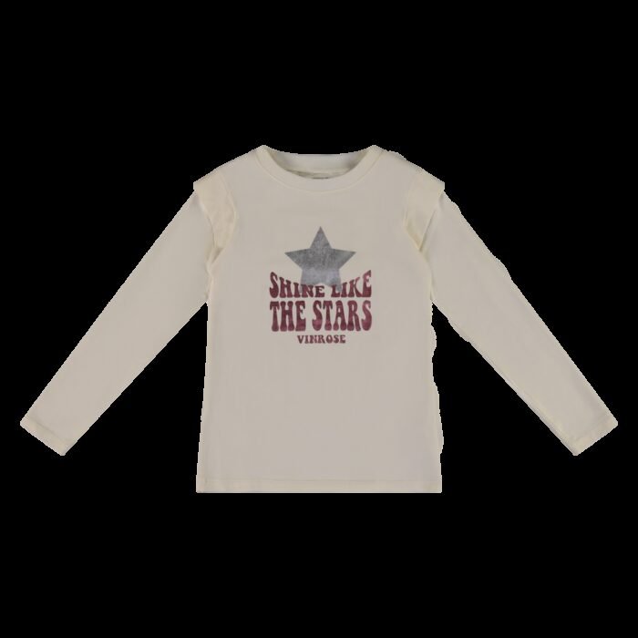 Vinrose Meisjes shirt - Egret Vinrose Meisjes shirt - EgretMateriaal