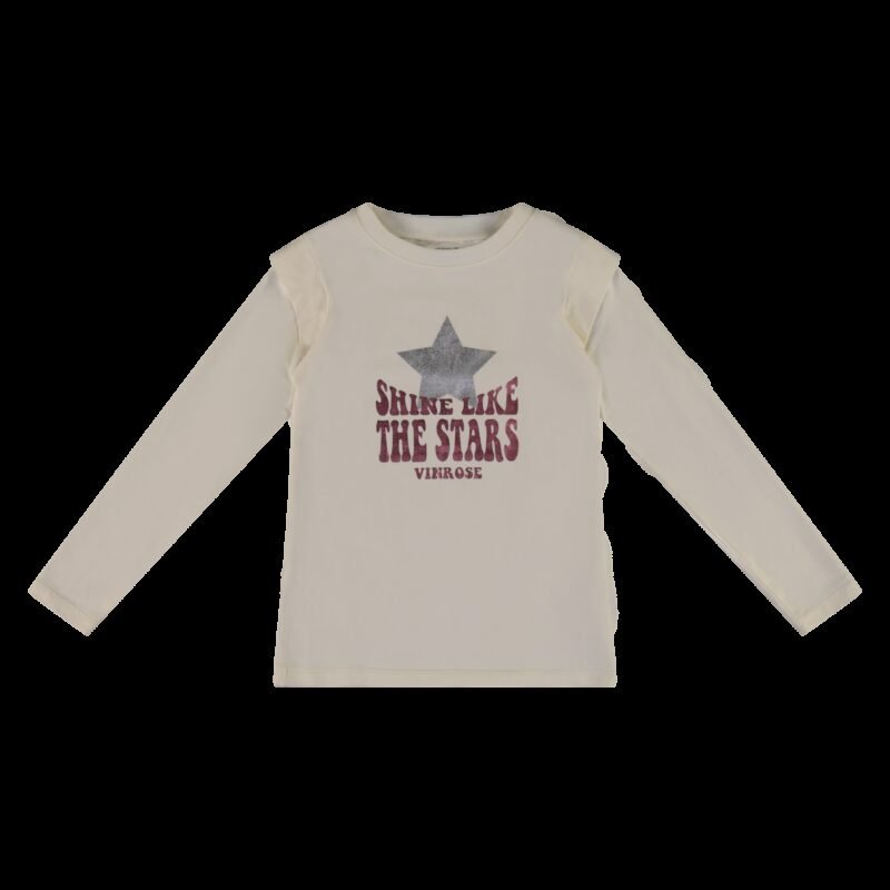 Vinrose Meisjes shirt - Egret Vinrose Meisjes shirt - EgretMateriaal